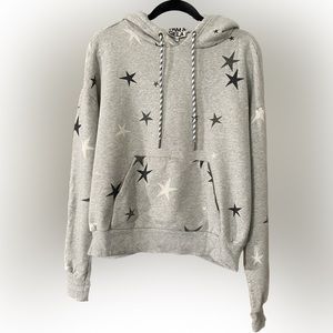 Pam & Gela Pleat Back Star Hoodie - Heather Grey S/P